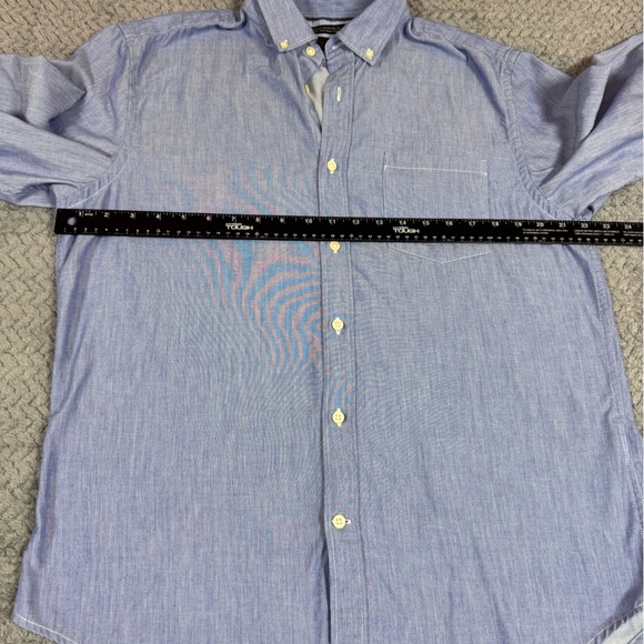 Banana Republic Men’s Custom 078 Wash Shirt Camden Fit Button Down Blue Large - Picture 12 of 12